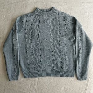 Blue H&M Mockneck Sweater